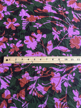 Load image into Gallery viewer, CEY airflow woven: 3 YD CUT REMNANT Forest green purple rust leaves ⭐️