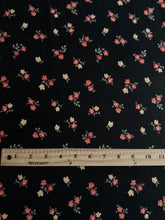 Load image into Gallery viewer, Double brushed poly: REMNANT(S) Black with red peach flowers ⭐️
