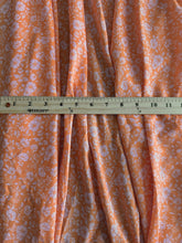 Load image into Gallery viewer, Wool dobby woven: 2.75 YD CUT REMNANT Sherbet orange pink floral ⭐️
