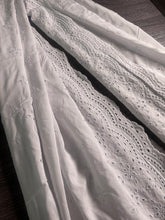 Load image into Gallery viewer, Cotton embroidered eyelet woven (scalloped edge): 4 YD CUT REMNANT White ⭐️
