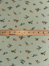 Load image into Gallery viewer, Brushed ribbed knit REMNANT(S): Sage peach green stem floral ⭐️

