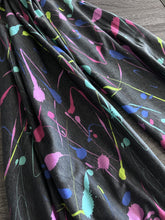Load image into Gallery viewer, French terry rayon: Charcoal paint splatter ⭐️
