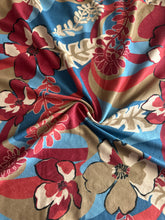 Load image into Gallery viewer, Oakley sweater knit: Teal tan burgundy floral ⭐️
