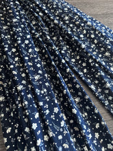 Load image into Gallery viewer, ITY Moss crepe: REMNANT(S) Navy gray white floral ⭐️
