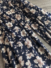Load image into Gallery viewer, Sweater knit: REMNANT(S) Navy mauvebrown floral ⭐️
