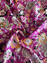 Load image into Gallery viewer, Woven: 3.75 YD CUT REMNANT Magenta cream orange lilac floral ⭐️
