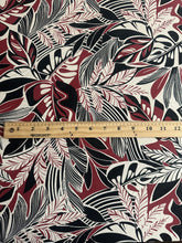 Load image into Gallery viewer, Swim spandex: REMNANT(S) Black brick ivory tropical leaves ⭐️

