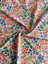 Load image into Gallery viewer, Brushed ribbed knit: White vibrant multi color floral ⭐️
