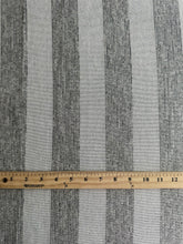 Load image into Gallery viewer, Sweater knit: 3.5 YD CUT REMNANT Off white gray stripes ⭐️
