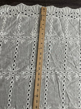 Load image into Gallery viewer, Cotton embroidered eyelet woven: 4 YD CUT REMNANT White ⭐️

