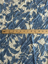 Load image into Gallery viewer, Linen: 1 YD CUT REMNANT Ivory blue floral ⭐️
