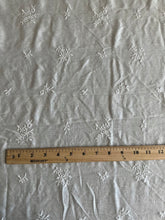 Load image into Gallery viewer, Rayon embroidered woven: 2.75 YD CUT REMNANT White embroidered ⭐️
