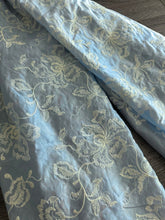 Load image into Gallery viewer, Embroidered cotton blend: REMNANT(S) Light blue embroidered floral ⭐️
