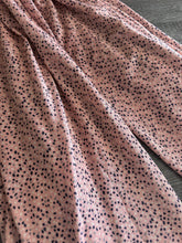 Load image into Gallery viewer, Sweater knit (lightweight): 4.25 YD CUT REMNANT Pink silver navy glitter pebbles ⭐️
