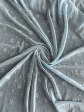 Load image into Gallery viewer, Power mesh (embroidered like): REMNANT(S) Sky blue off white embroidered like flowers ⭐️
