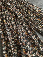 Load image into Gallery viewer, Power mesh: Black brown ivory floral ⭐️
