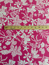 Load image into Gallery viewer, Swim spandex: REMNANT(S) Hot pink white starfish tropical floral ⭐️
