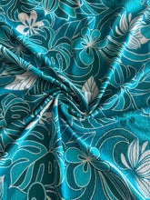 Load image into Gallery viewer, Swim spandex (textured): REMNANT(S) Ocean teal tropical ⭐️
