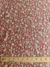 Load image into Gallery viewer, Rayon crinkle woven: 3 YD CUT REMNANT Peach pink beige floral ⭐️
