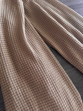 Load image into Gallery viewer, Waffle hacci knit: 2.5 YD CUT REMNANT Tan brown ⭐️
