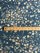 Load image into Gallery viewer, ITY: 2.25 YD CUT REMNANT Teal faded yellow orange abstract design ⭐️
