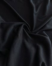 Load image into Gallery viewer, 4x2 ribbed knit: 3.25 YD CUT REMNANT Black ⭐️
