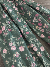 Load image into Gallery viewer, Linen: 2.5 YD CUT REMNANT Enchanting green lilac lavender floral ⭐️
