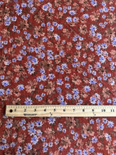 Load image into Gallery viewer, Sweater knit: 2 YD CUT REMNANT Dark rust lavender floral ⭐️
