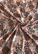Load image into Gallery viewer, Double brushed poly: Peach brown cheetah groovy floral ⭐️
