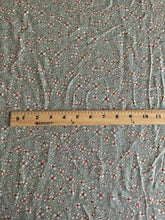 Load image into Gallery viewer, Woven (challis w/ slight texture): 2.75 YD CUT REMNANT Light sage orange peach floral ⭐️
