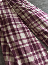Load image into Gallery viewer, Sweater knit: 4.5 YD CUT REMNANT Tan burgundy plaid ⭐️
