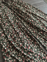Load image into Gallery viewer, ITY: 3 YD CUT REMNANT Pine green burgundy tan small floral ⭐️
