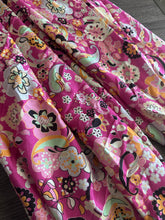 Load image into Gallery viewer, Woven: 3.75 YD CUT REMNANT Magenta cream orange lilac floral ⭐️
