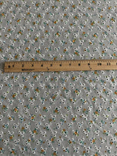 Load image into Gallery viewer, Chiffon eyelet woven: 3.5 YD CUT REMNANT White light blue green orange floral bundles ⭐️
