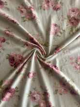 Load image into Gallery viewer, Double brushed poly: Beige delicate pink floral ⭐️
