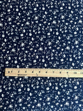 Load image into Gallery viewer, ITY Moss crepe: REMNANT(S) Navy gray white floral ⭐️
