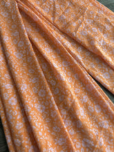 Load image into Gallery viewer, Wool dobby woven: 2.75 YD CUT REMNANT Sherbet orange pink floral ⭐️
