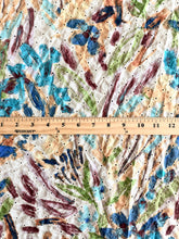 Load image into Gallery viewer, Poly embroidered eyelet woven: REMNANT(S) Painted flowers ⭐️
