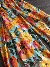 Load image into Gallery viewer, Double brushed poly: Mint vibrant pink orange yellow floral ⭐️
