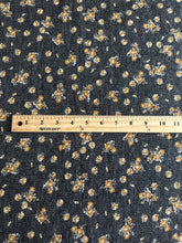 Load image into Gallery viewer, Ribbed sweater knit: 1.25 YD CUT REMNANT Charcoal orange floral ⭐️
