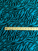Load image into Gallery viewer, Double brushed poly: Teal black zebra ⭐️
