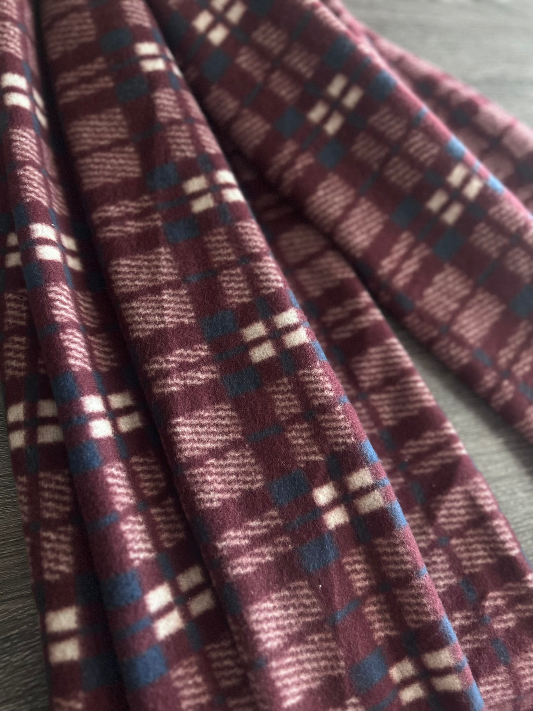 Brushed sweater knit: Burgundy navy plaid ⭐️