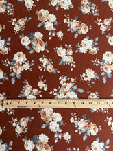 Load image into Gallery viewer, Double brushed poly: Copper delicate beige floral ⭐️
