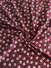 Load image into Gallery viewer, Double brushed poly: REMNANT(S) Pretty berry pink floral ⭐️
