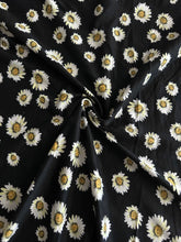 Load image into Gallery viewer, Double brushed poly: Black white yellow daises ⭐️
