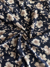Load image into Gallery viewer, Sweater knit: REMNANT(S) Navy mauvebrown floral ⭐️
