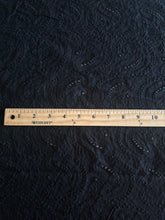 Load image into Gallery viewer, Cotton embroidered eyelet: 3.5 YD CUT REMNANT Black paisley ⭐️
