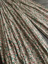 Load image into Gallery viewer, ITY Venezia: 2 YD CUT REMNANT Light olive off white burnt red turquoise floral ⭐️
