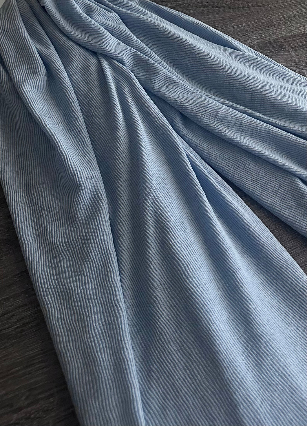 Hacci sweater knit (baby rib): 3 YD CUT REMNANT Baby blue ⭐️