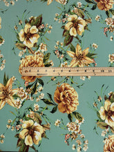 Load image into Gallery viewer, Double brushed poly: Mint copper floral ⭐️
